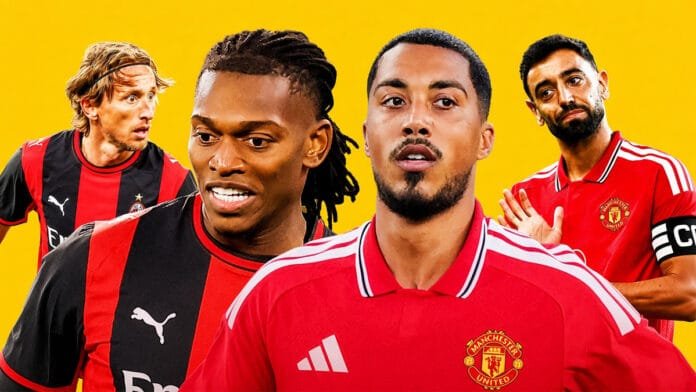 Man United vs Mila ম্যাচে Manchester United ও AC Milan খেলোয়াড়দের লড়াই